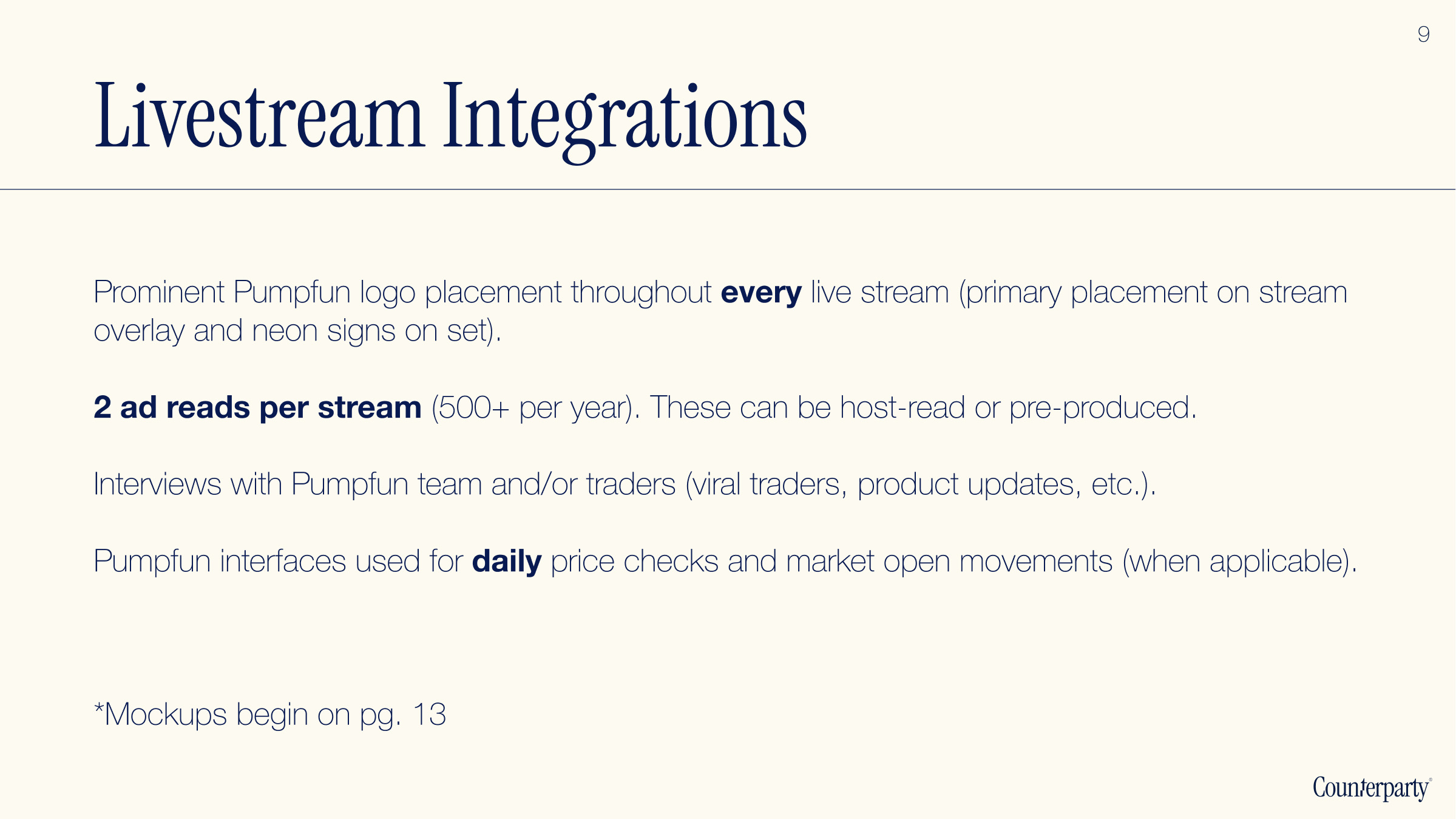 Livestream Integrations