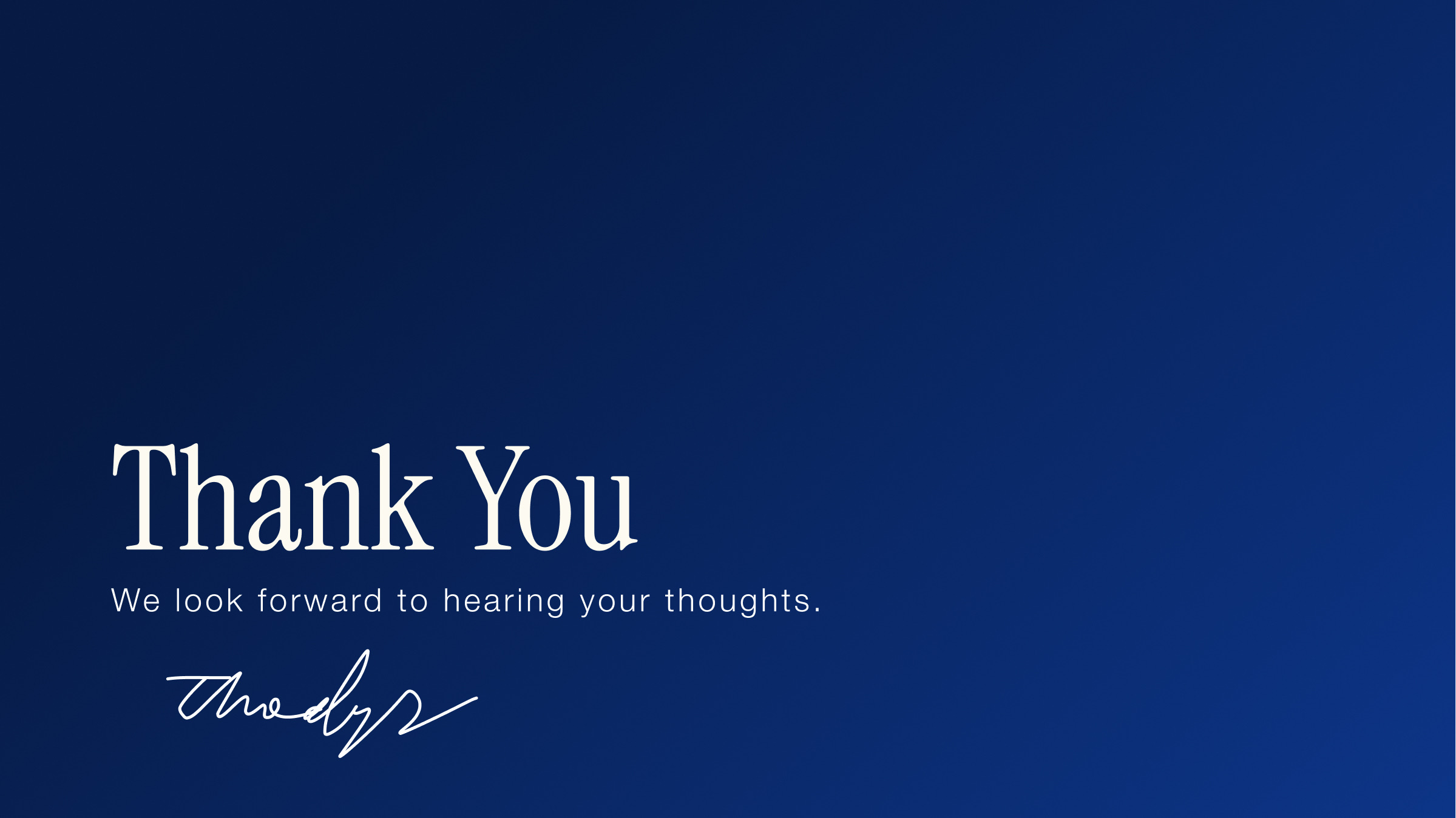 Thank You