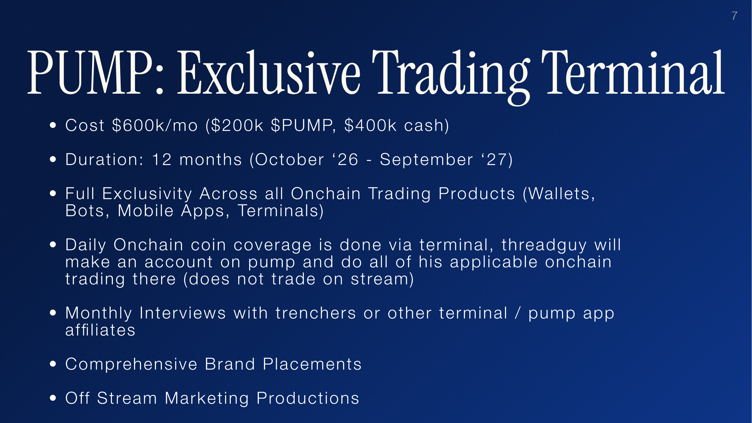PUMP: Exclusive Trading Terminal